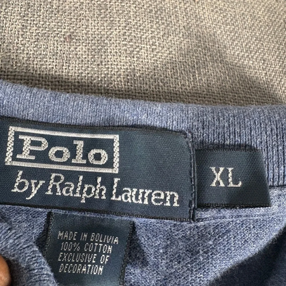 Polo Ralph Lauren Polo Shirt Mens XL Blue Long Sleeve Red Pony Logo Cotton Pique